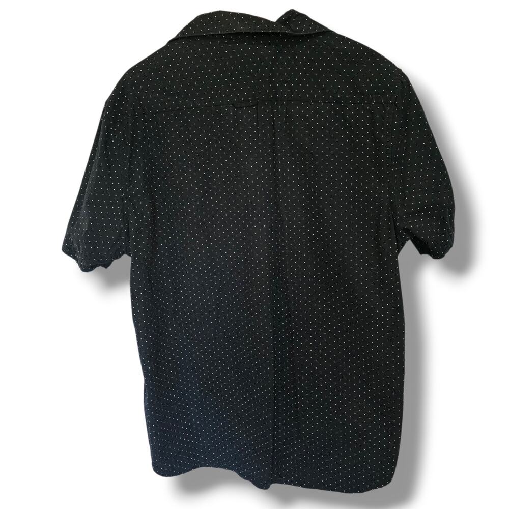 Cactus Man Ricky Singh Polka Dot Button Up Shirt Large Black Cotton - Picture 3 of 8